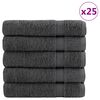 vidaXL Badhanddoeken SOLUND 25 st 600 g/m&sup2; 100x150 cm antraciet