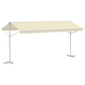 vidaXL Luifel vrijstaand 500x300 cm cr&egrave;me