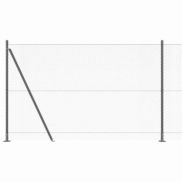 vidaXL Afrasteringspaal Grijs 10 x 1,5 m (13 mm gaas) Staal en PVC