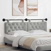 vidaXL Hangend Hoofdeinde Wolkengrijs 190 x 55 x 7 cm Stof