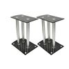 vidaXL Speaker standaard Vocal set van 2 zwart glas