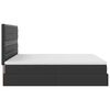 vidaXL Ottoman bed met matrassen 200x200cm kunstleer zwart