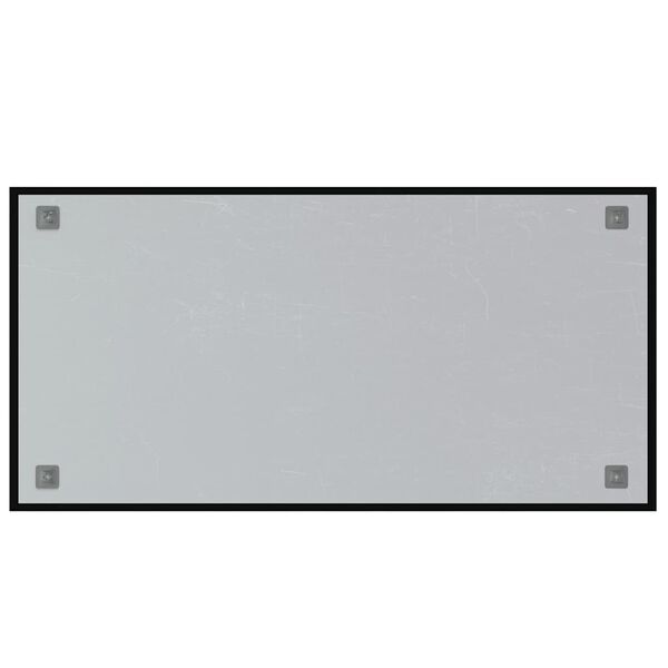 vidaXL Magneetbord voor aan de wand 100x50 cm gehard glas zwart