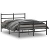 vidaXL Bedframe met hoofd- en voeteneinde&nbsp;metaal zwart 140x190 cm