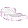 vidaXL Bedframe zonder matras 140x190 cm fluweel lichtgrijs