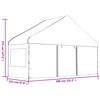 vidaXL Prieel met dak 5,88x2,23x3,75 m polyetheen wit