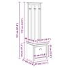 vidaXL Gangkast met haken BODO 50x40x157 cm wit en bruin
