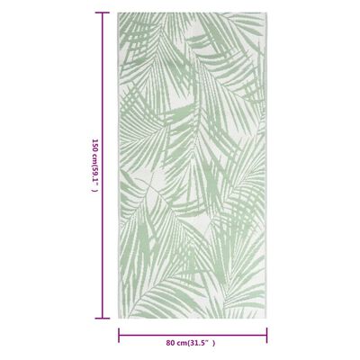 vidaXL Buitenkleed 80x150 cm polypropeen groen