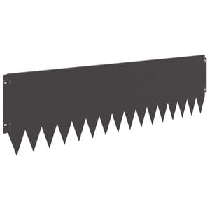 vidaXL Gazonrand 10 st 103 x 30 cm Staal Zwart