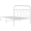 vidaXL Bedframe met hoofdbord metaal wit 100x200 cm