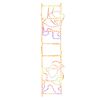 vidaXL Kerstfiguur kerstman op ladder opvouwbaar 552 LED's 50x200 cm