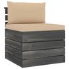 vidaXL 7-delige Loungeset met kussens pallet massief grenenhout