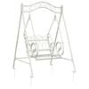 vidaXL Schommelbank Staal 113 x 121,5 x 168 cm Antiek wit