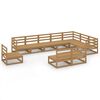 vidaXL 10-delige Loungeset massief grenenhout honingbruin