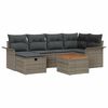 vidaXL Tuinbankenset 7 st Grijs poly rattan