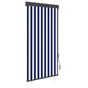 vidaXL Rolgordijn voor buiten 100x250 cm blauw en wit