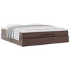 vidaXL Ottoman bed met matras 160x200cm kunstleer bruin