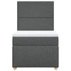 vidaXL Boxspring met matras stof donkergrijs 90x190 cm