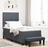 vidaXL Boxspring bed met matras Donkergrijs 90 x 190 cm Fluweel