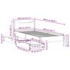vidaXL Bedframe met lades massief grenenhout wasbruin 100x200 cm