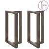 vidaXL Bartafelpoten 2 st T-vormig 60x35x(90-91) cm staal naturel