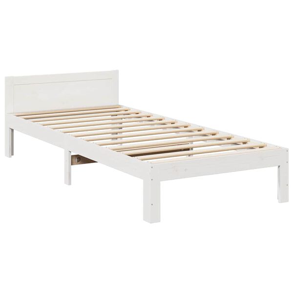 vidaXL Bedframe Family zonder matras 240x200 cm massief grenenhout wit