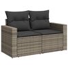 vidaXL Tuin Sofa Set 10 pcs Grijs Poly rattan en gepoedercoat staal