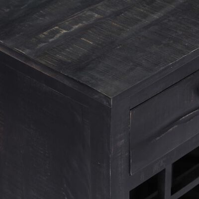vidaXL Wijnrek 56x35x75 cm massief mangohout zwart