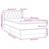 vidaXL Boxspring met matras fluweel zwart 80x220 cm