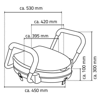 RIDDER Toiletbril met handgreep 150 kg wit A0072001