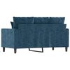 vidaXL Tweezitsbank 120 cm fluweel blauw