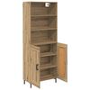 vidaXL Hoge kast Artisan Eiken 69,5 x 34 x 180 cm Bewerkt hout