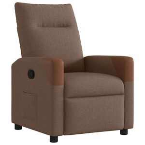vidaXL Fauteuil verstelbaar stof bruin