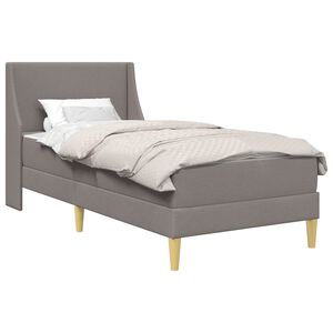 vidaXL Bedframe met matras met hoofdeinde Polyester