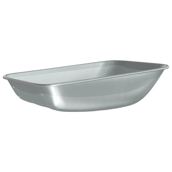 vidaXL Vervanging voor kruiwagenlade Zilver 80 x 60 x 25 cm Staal