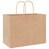 vidaXL Papieren zakken 250 st met hengsels 32x17x25 cm bruin