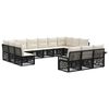 vidaXL Tuinbankenset 13 st Zwart poly rattan