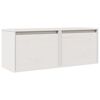 vidaXL Wandkasten 2 st 45x30x35 cm massief grenenhout wit