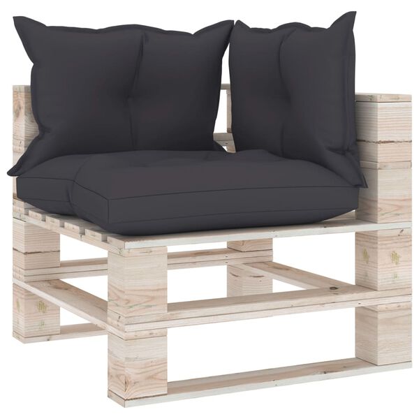 vidaXL 8-delige Loungeset met kussens pallet grenenhout