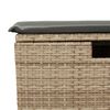 vidaXL 7-delige Loungeset met kussens poly rattan beige