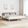 vidaXL Bedframe Bruin en taupe 200 x 200 cm Massief grenenhout