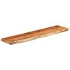 vidaXL Wandschap rechthoekig natuurlijke rand 120x30x3,8 cm acaciahout