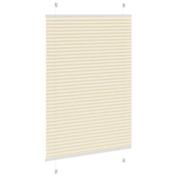 vidaXL Pliss&eacute; rolgordijn 95x150 cm stofbreedte 94,4 cm polyester cr&egrave;me