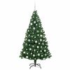vidaXL Kunstkerstboom Groen 180 cm PVC en Staal en Kunststof
