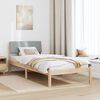 vidaXL Bedframe Bruin en lichtgrijs 90 x 200 cm Massief grenenhout