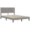 vidaXL Bedframe met matras Lichtgrijs 120 x 190 cm Fluweel