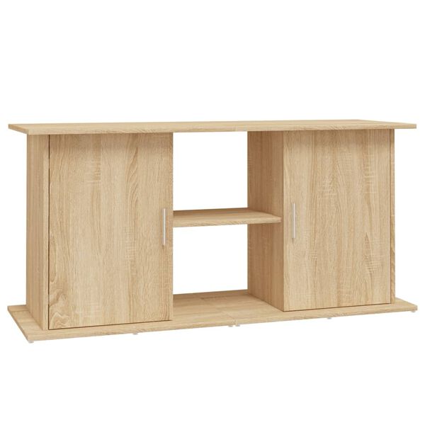 vidaXL Aquariumstandaard Sonoma Eiken 121x41x58 cm Bewerkt Hout