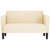 vidaXL Loveseat bank 109 cm corduroy stof cr&egrave;mekleurig