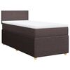vidaXL Boxspring met matras stof donkerbruin 90x190 cm