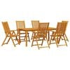 vidaXL Tuin eettafelset 7 st Bruin Massief Acaciahout